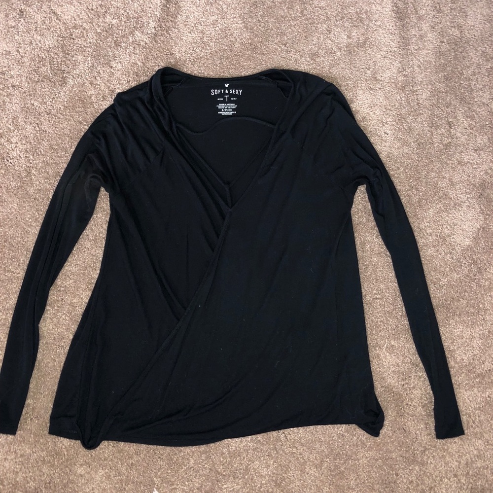 American Eagle cross wrap long sleeve